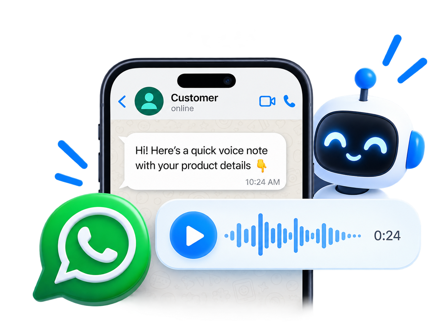 Personalized AI WhatsApp voice notes